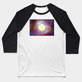 Bright supernova against colorful nebula cosmos sky Baseball T-Shirt